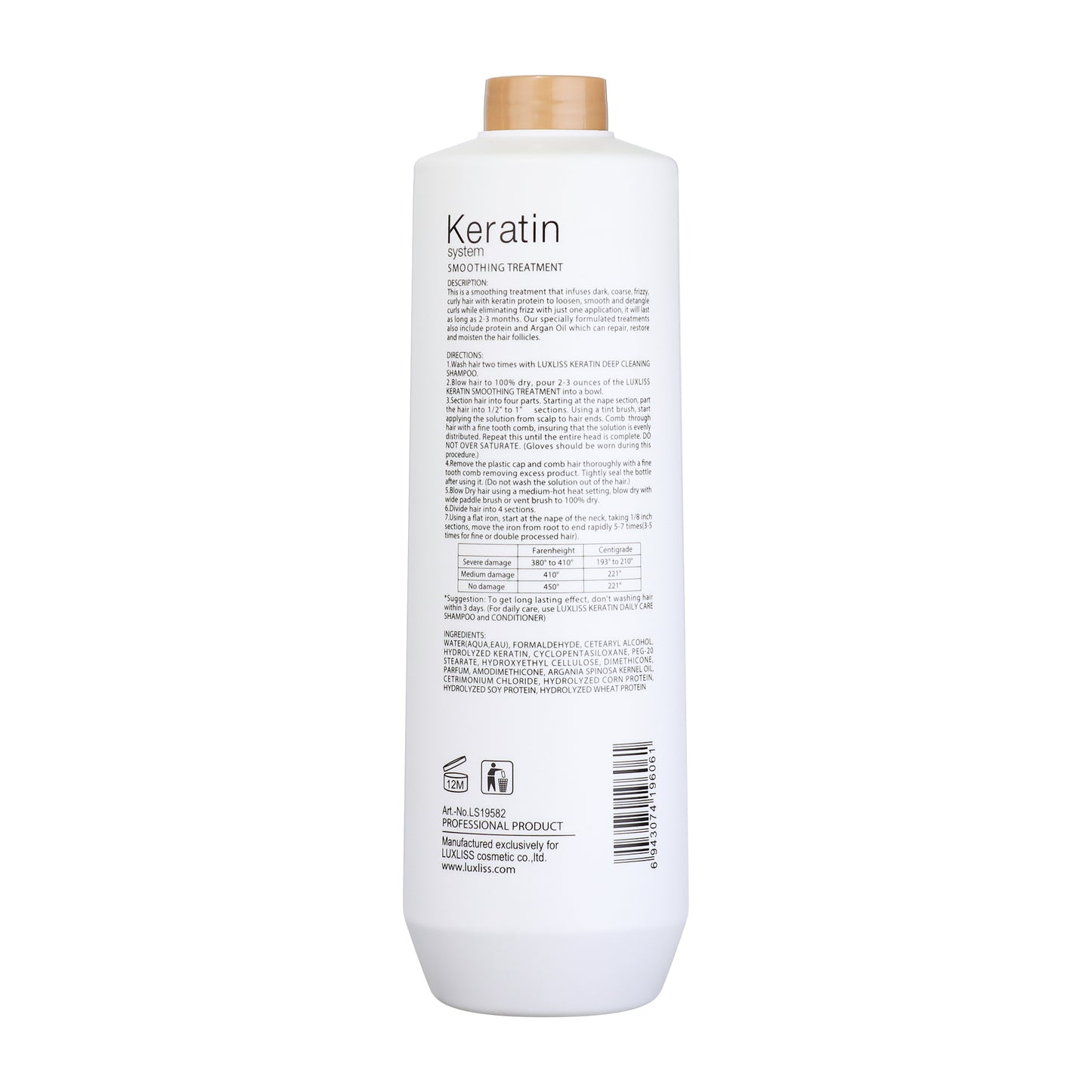 Luxliss Professional Keratin Smoothing Treatment 1000ml